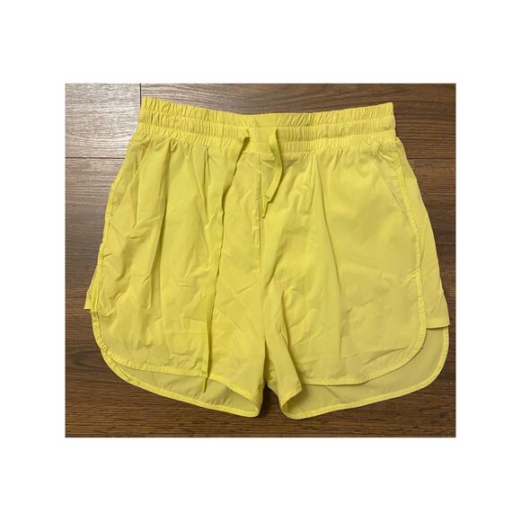 EUC BuffBunny high waisted lime neonish yellow green Tiki flo shorts sz: M - Picture 8 of 11